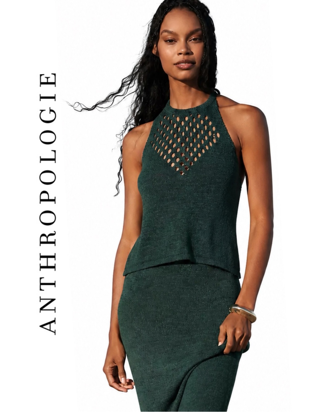 Anthropologie Sunday in Brooklyn Knit Halter Top and Maxi Skirt *SET*